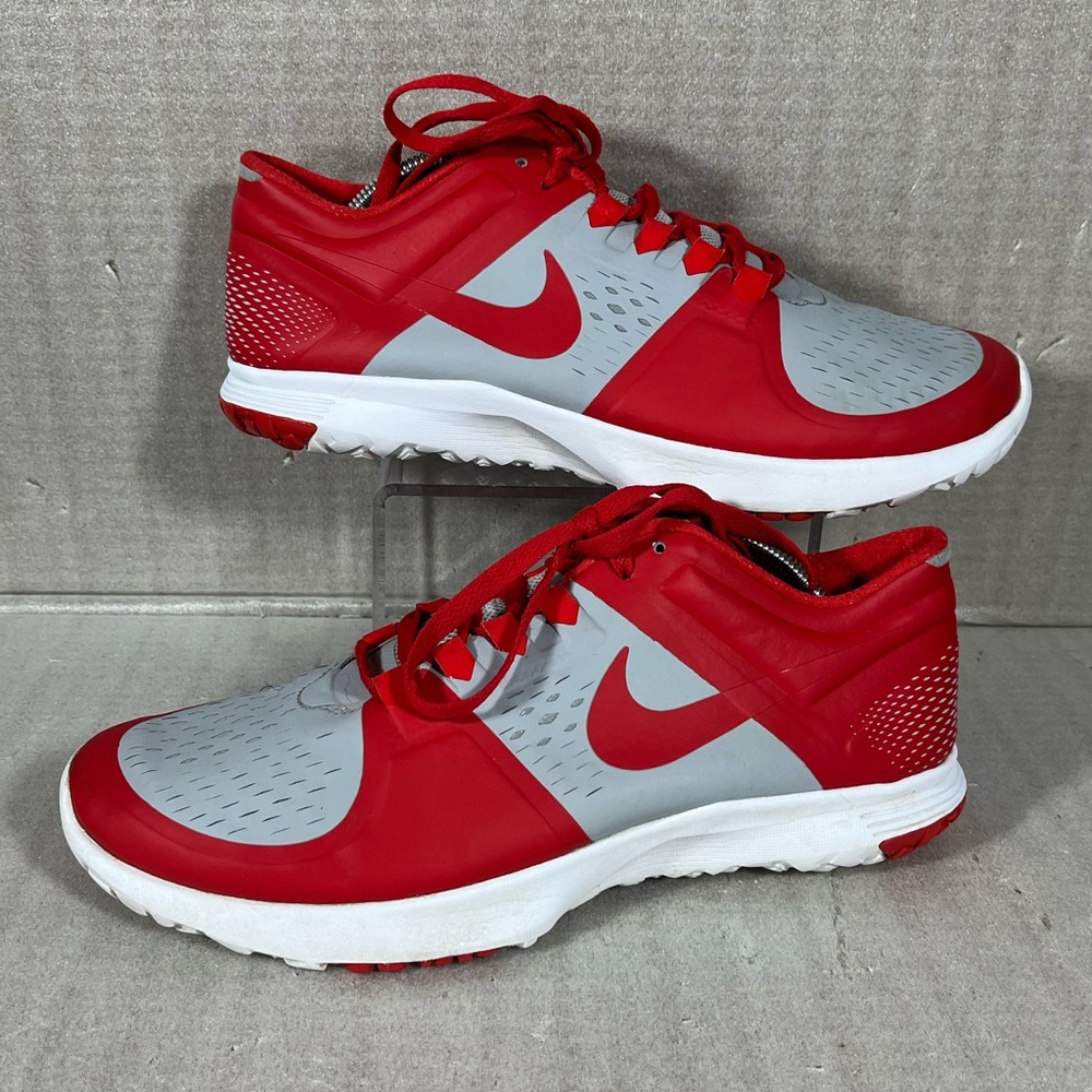 Nike FS Lite Trainer Red/Gray Training Shoes M's Size 9.5/EUR 43